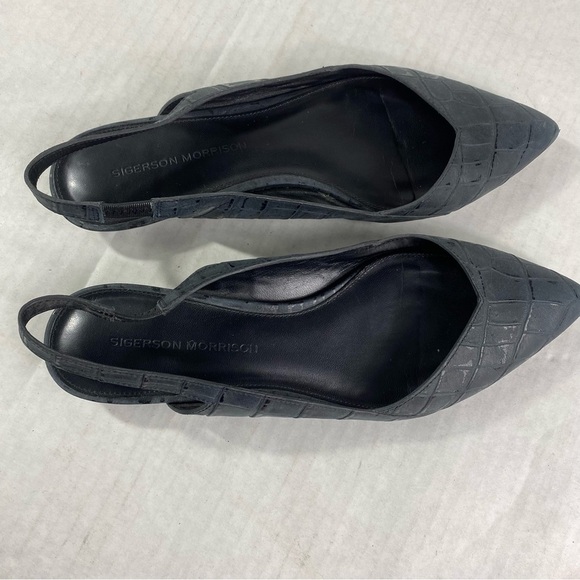 Sigerson Morrison Leather Slingback Sandal - Picture 6 of 10